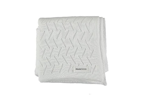 Pequeno Tocon White Knit Blanket