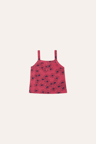 The Campamento Baby Pink Daisies Tank Top