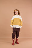 Tinycottons Beige Color-Block Sweater