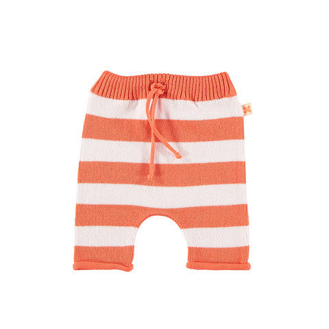 Tinycottons Striped Knit Pants Orange & Pink