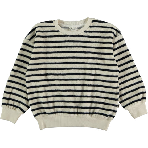 My Little Cozmo Navy Stripe Kids Terry Sweatshirt