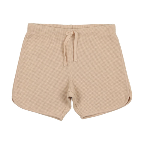 Urbani Solid Taupe Waffle Shorts