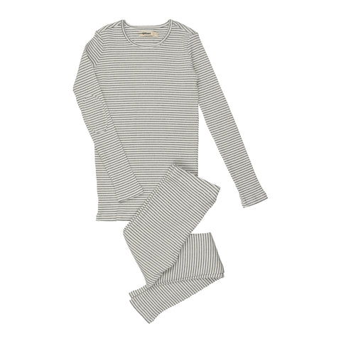 Urbani White & Black Striped Pajamas