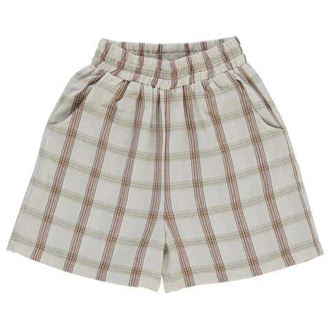 Bebe Organic Villem Rustic Check Shorts