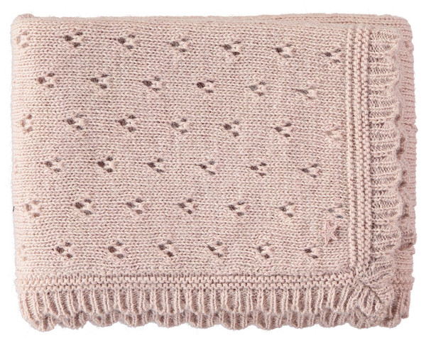 Tocoto Vintage Pink Openwork Blanket