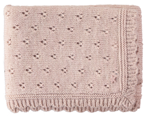 Tocoto Vintage Pink Openwork Blanket